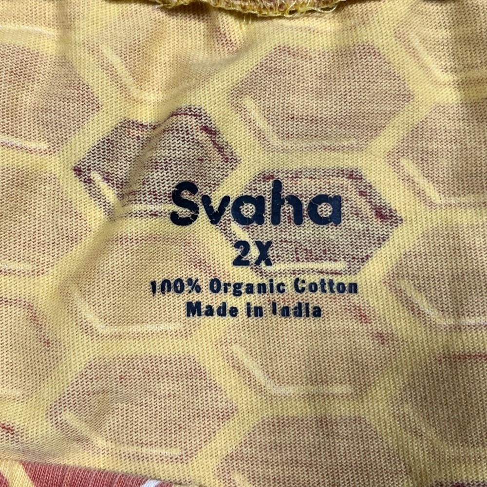 Svaha Honeycomb Print A-Line Skirt Pockets Womens 2x Novelty Bee Organic Cotton - Picture 10 of 14